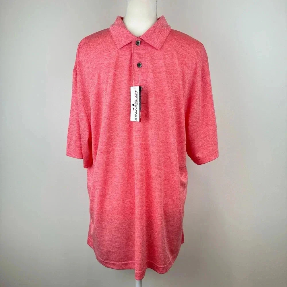 Grand Slam Men's Premium Performance Golf Polo Shirt Size Large NWT